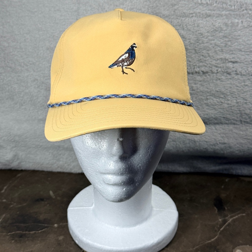 Poncho Outdoors Hat‎ Mens OSFA Yellow Bird Embroidered Rope Snapback Cap